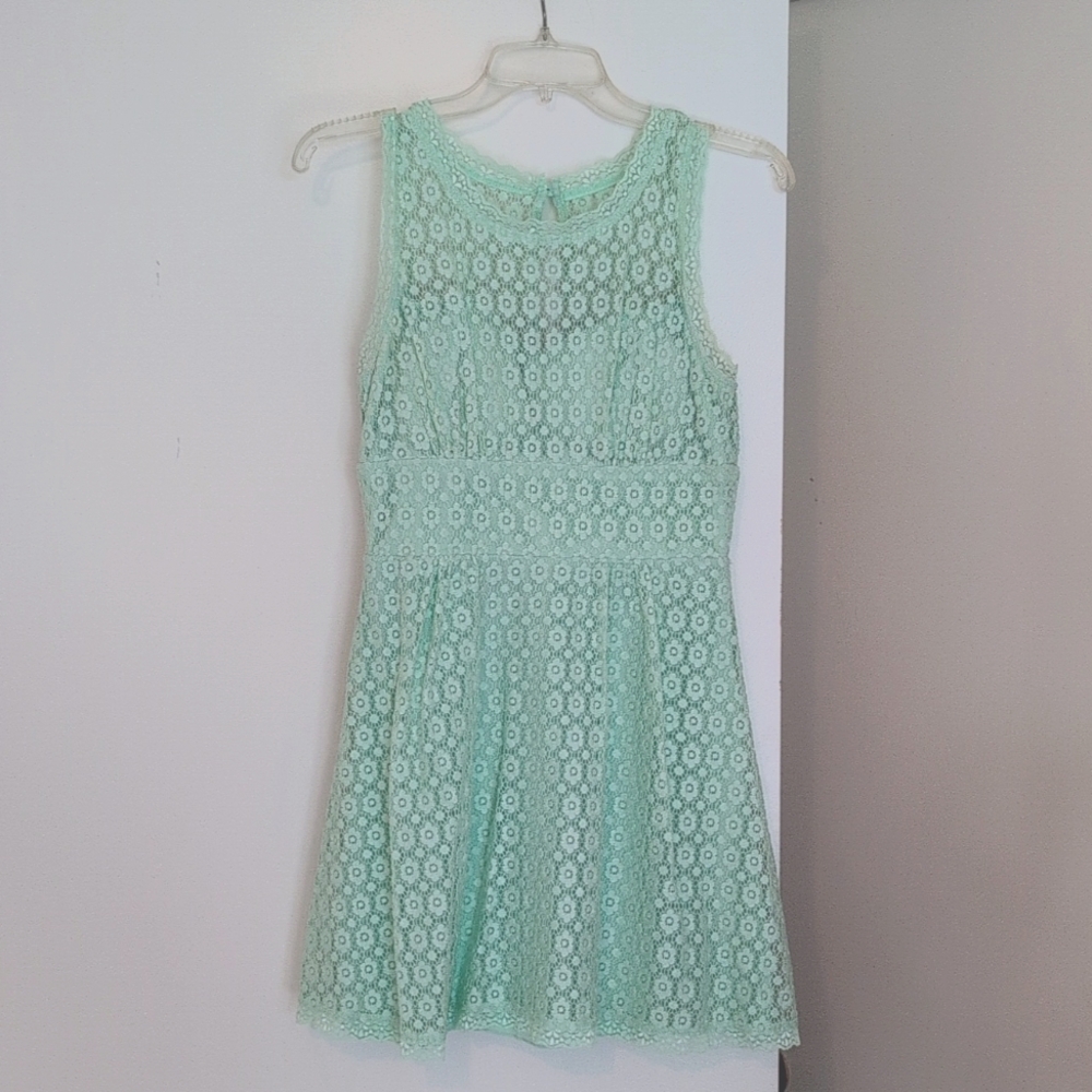 B Darlin Mint Lace Dress
